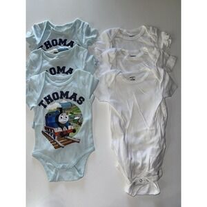 Thomas & Friends Baby Bodysuits 18M Set of 6 Gerber Onesies‎ New Cotton Lot